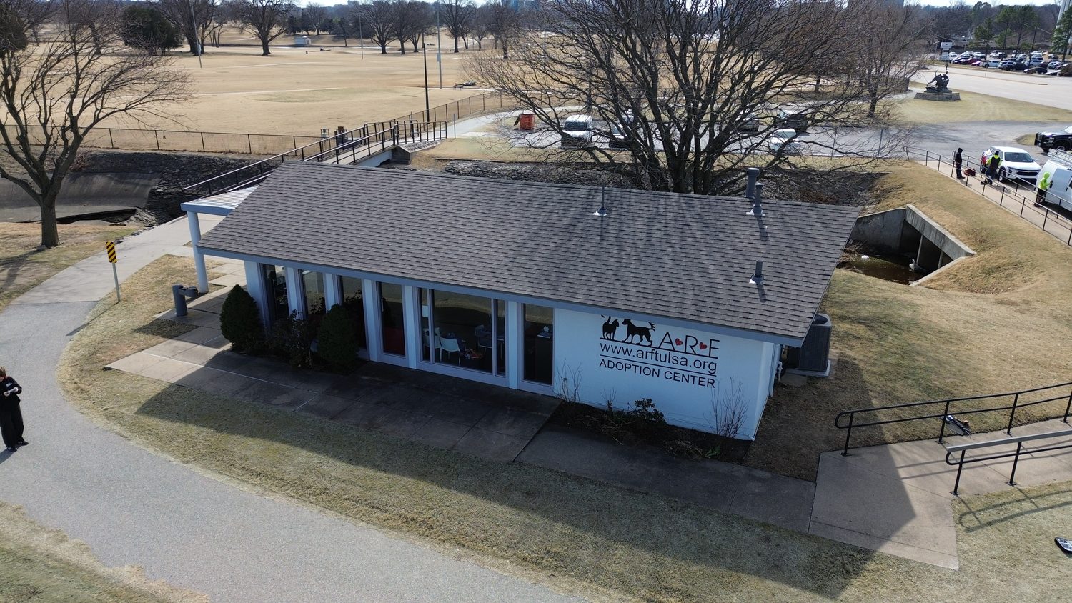 The finished roof on the animal rescue center