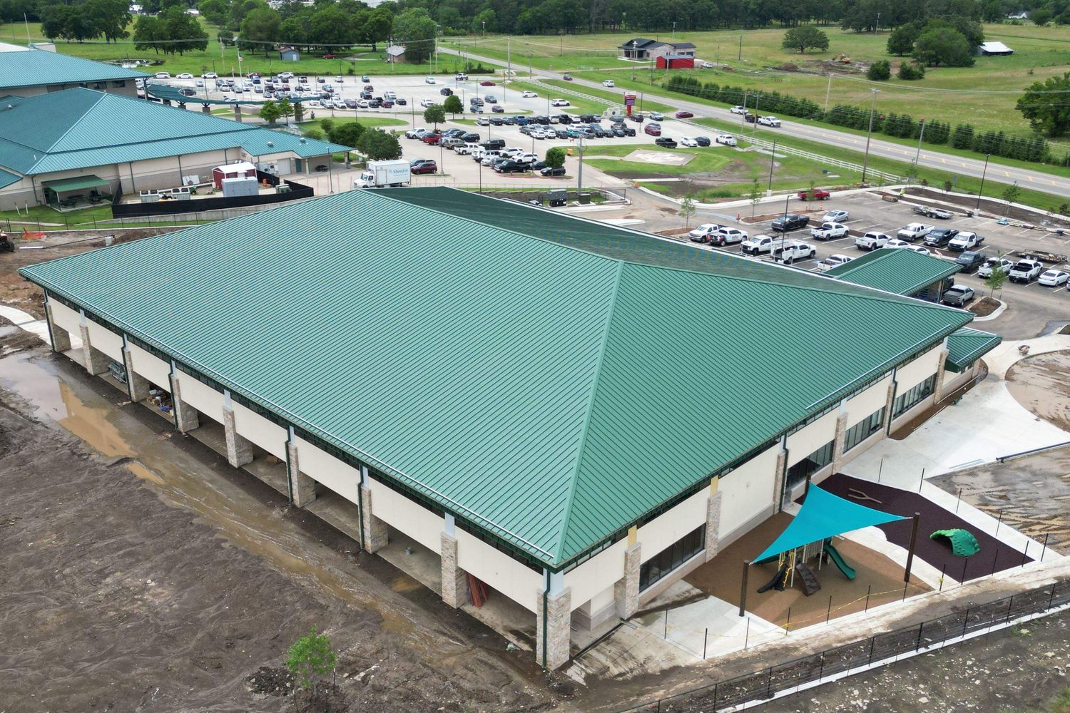 Standing seam metal, aerial