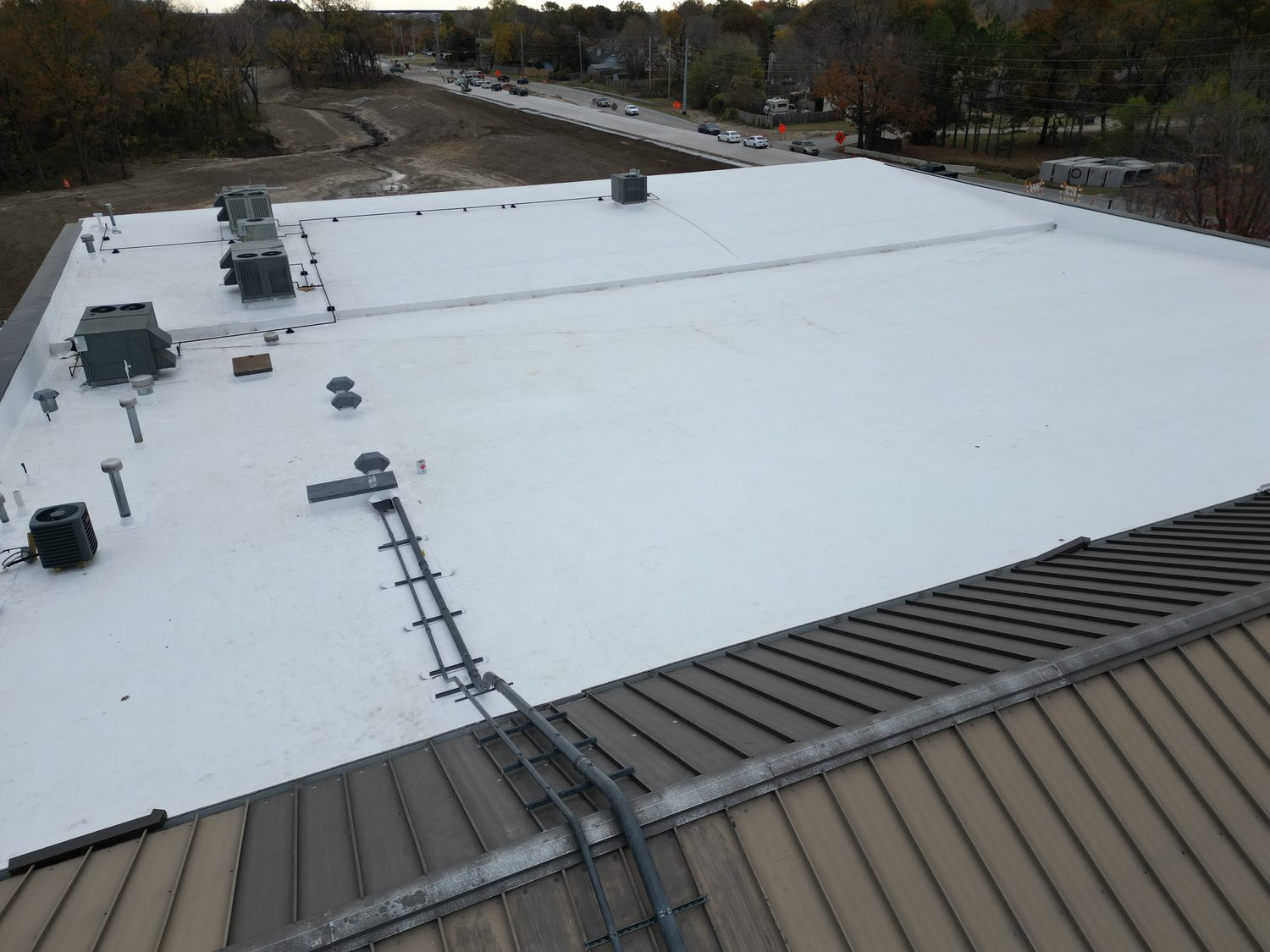 TPO with rooftop units