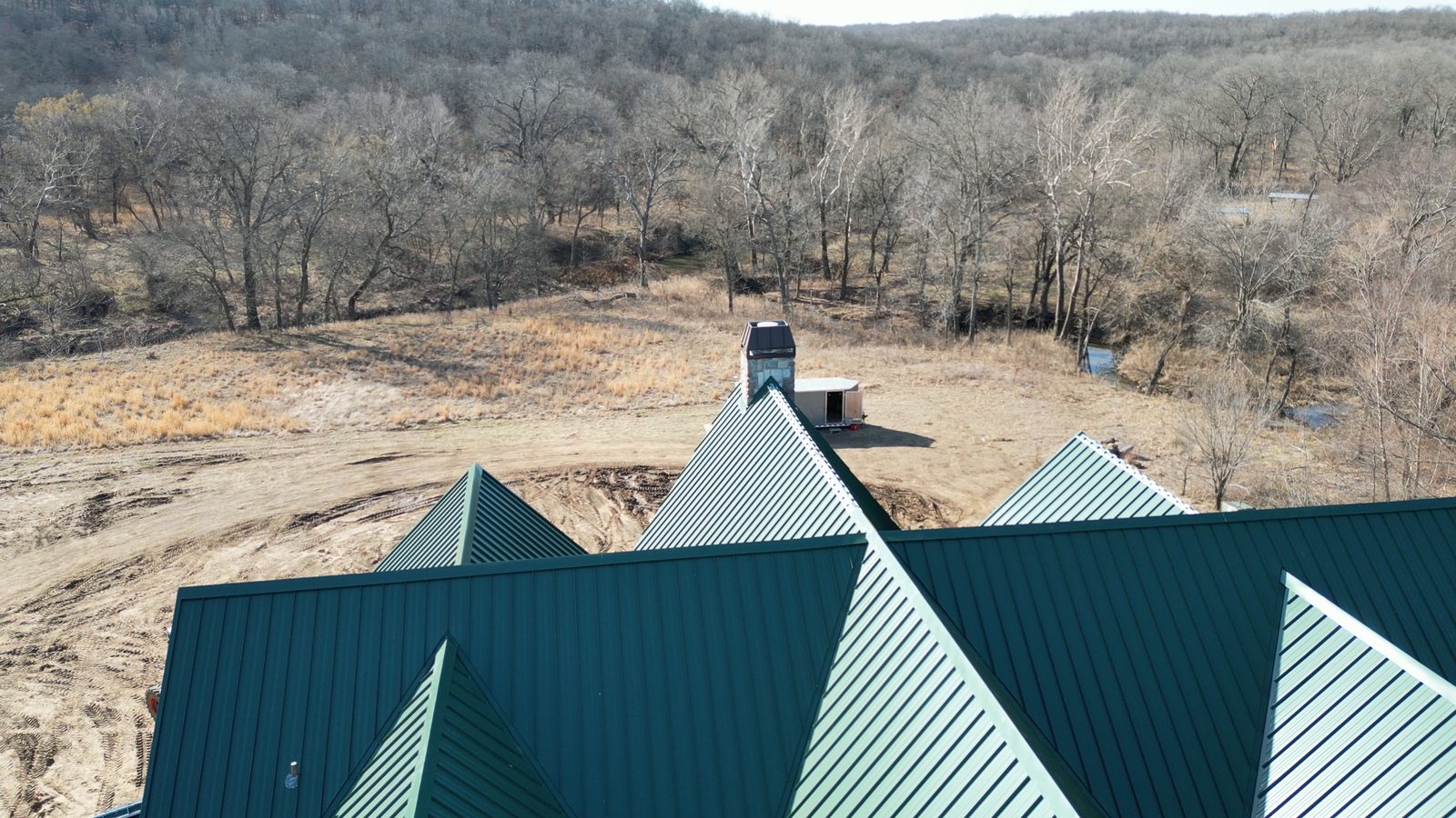 The Lost Creek lodge from above