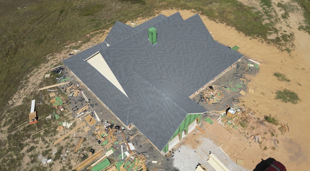 New build, shingles on