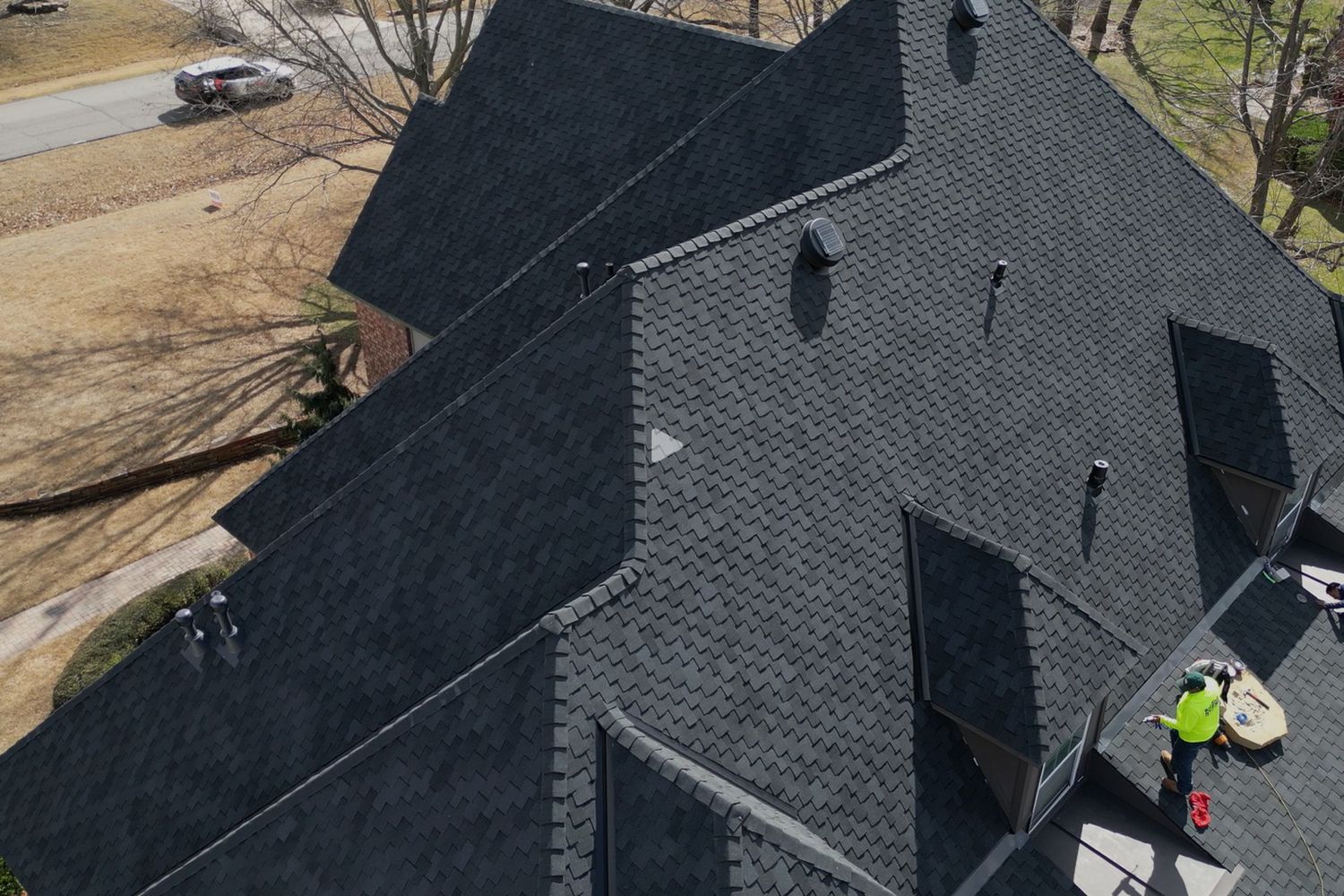 Residential repair, aerial