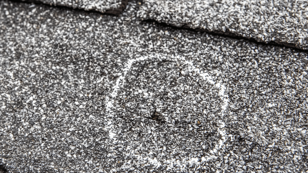 Hail damage found on a home after a roof inspection