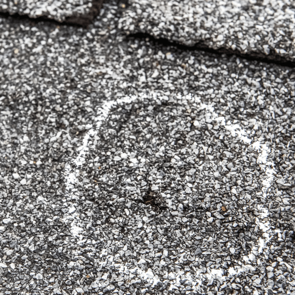 Hail Damage Found On A Home After A Roof Inspection