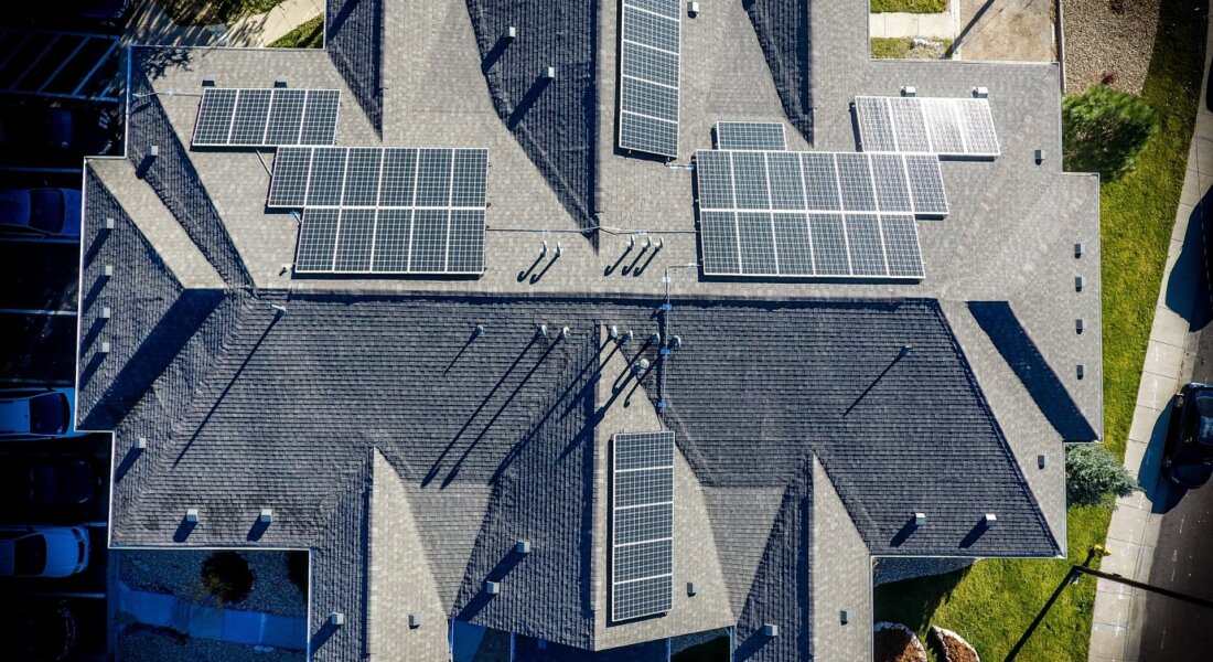 Solar Panels On A Tulsa Home's Roof