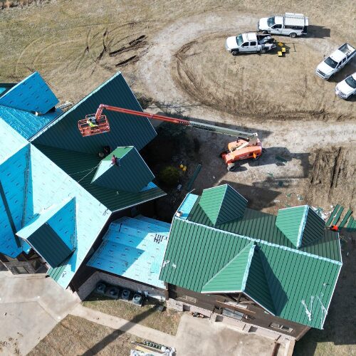 Metal roof installed on Lost Creek Ranch by RainTech Roofing, Sheet Metal & Gutters.