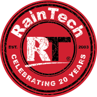 RainTech distressed 20 year logo
